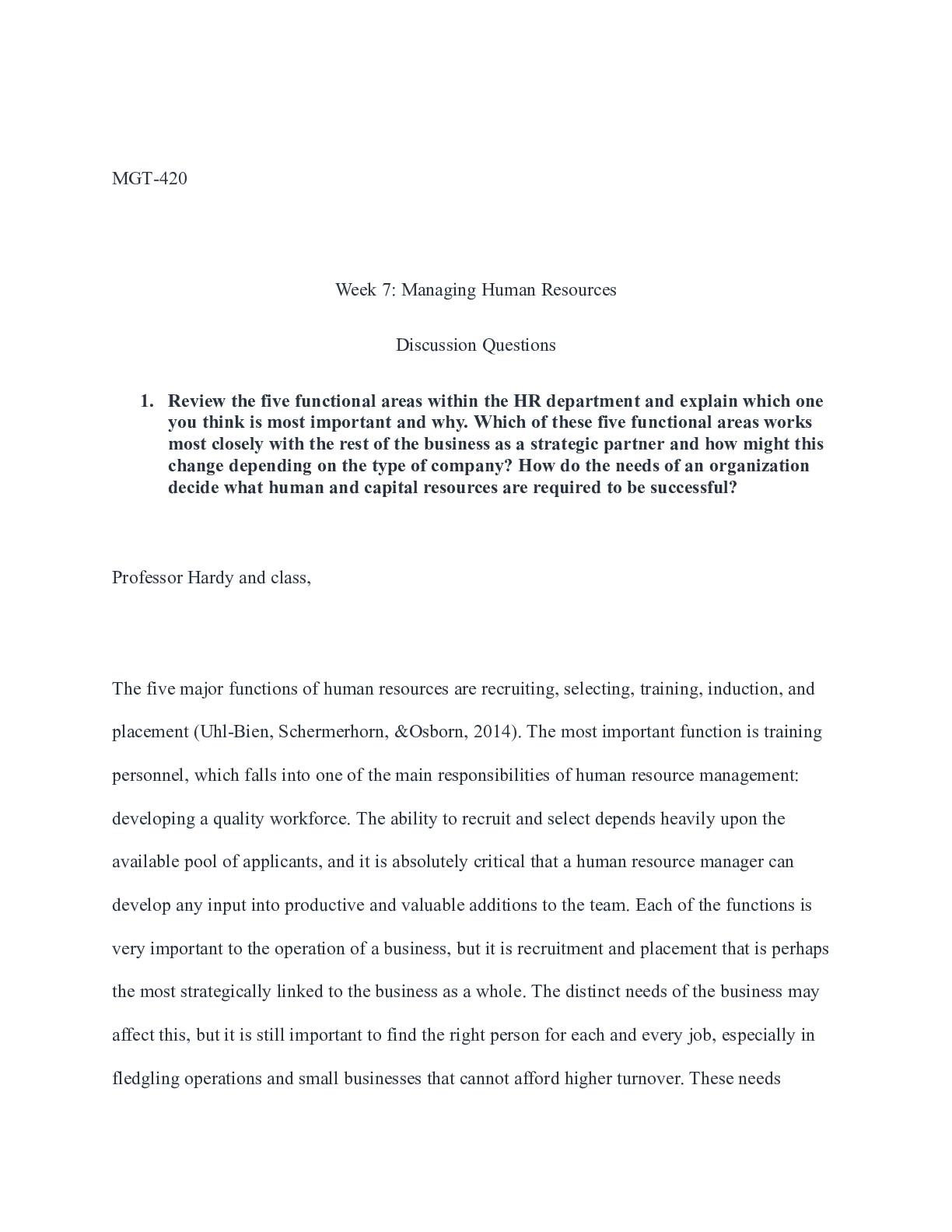 Recommended document preview for Discussion_Questions.docx (4)    MGT-420  Week 7: Managing Human Resources  Discussion Que
